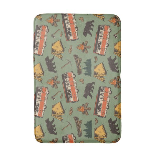 Motor Home Camp Adventures Patroon Badmat (Voorkant Verticaal)