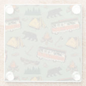 Motor Home Camp Adventures Patroon Glazen Onderzetter (Achterkant)