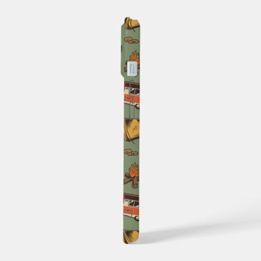 Motor Home Camp Adventures Patroon iPhone 15 Case (Linkerkant)
