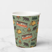 Motor Home Camp Adventures Patroon Papieren Bekers (Achterkant)