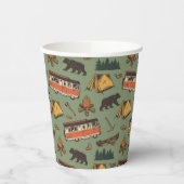 Motor Home Camp Adventures Patroon Papieren Bekers (Links)