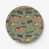 Motor Home Camp Adventures Patroon Papieren Bordje (Voorkant)