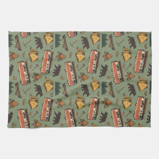 Motor Home Camp Adventures Patroon Theedoek (Horizontaal)