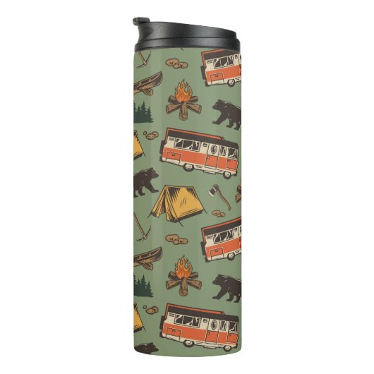 Motor Home Camp Adventures Patroon Thermosbeker (Geroteerd rechts)