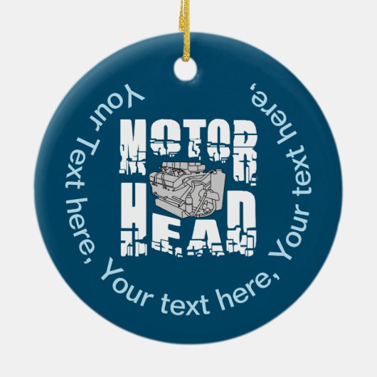 Motor Hoofdmotor Keramisch Ornament (Achterkant)