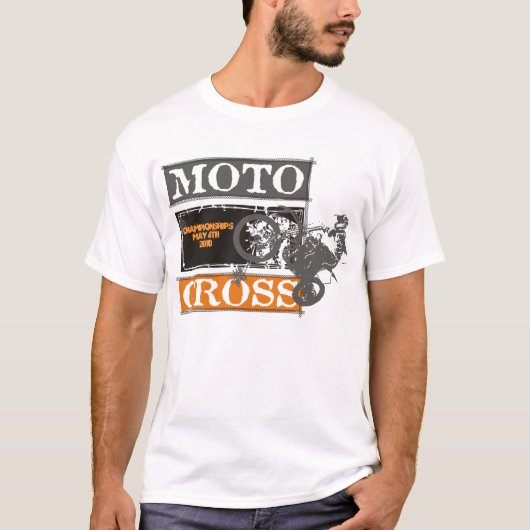 Motor kruis gepersonaliseerd T-shirt (Voorkant)