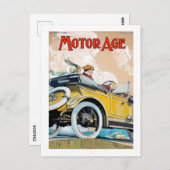 Motor Leeftijd Paar Auto Retro Stijl Briefkaart (Voorkant / Achterkant)