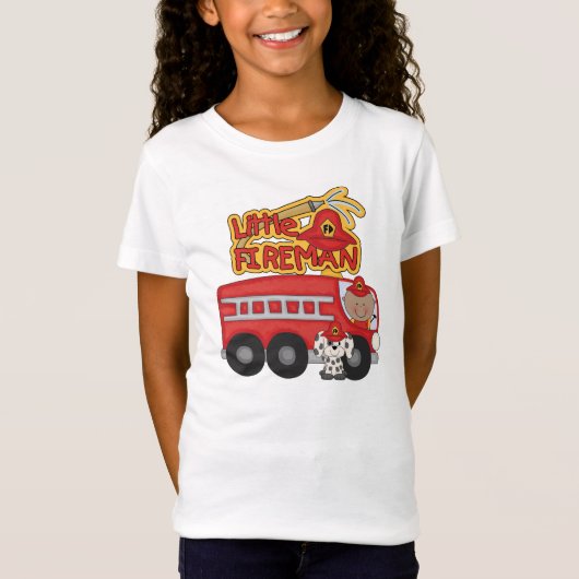 Motor Little Fireman African American Tshirts (Voorkant)