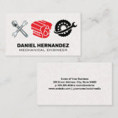 motor | moersleutels | Auto Mechanic Services Visitekaartje (Voorkant / Achterkant)