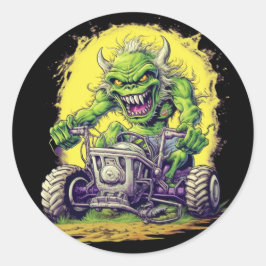 MOTOR MONSTER Ronde Sticker