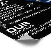 Motor motor, auto monteur & reparaties Adverteren Poster (Hoek)