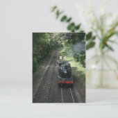 Motor nadert station Bishops Lydeard Briefkaart (Staand voorkant)