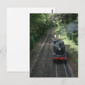 Motor nadert station Bishops Lydeard Briefkaart (Voorkant / Achterkant)