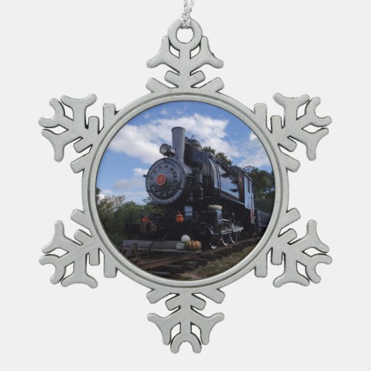 Motor Nummer 2 Tin Sneeuwvlok Ornament (Voorkant)
