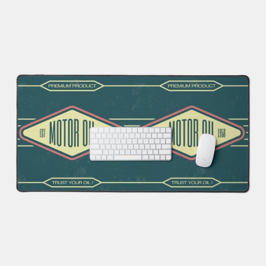 Motor Olie Retro Label Designer Bureaumat (Keyboard & Muis)