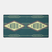 Motor Olie Retro Label Designer Bureaumat (Voorkant)