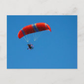 Motor Paraglider op Blue Sky Briefkaart (Voorkant)