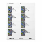 Motor retouradreslabels etiket (Full Sheet)