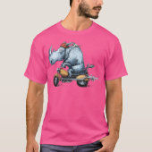 Motor-Rhino Motorfiets Rhinoceros Design T-shirt (Voorkant)