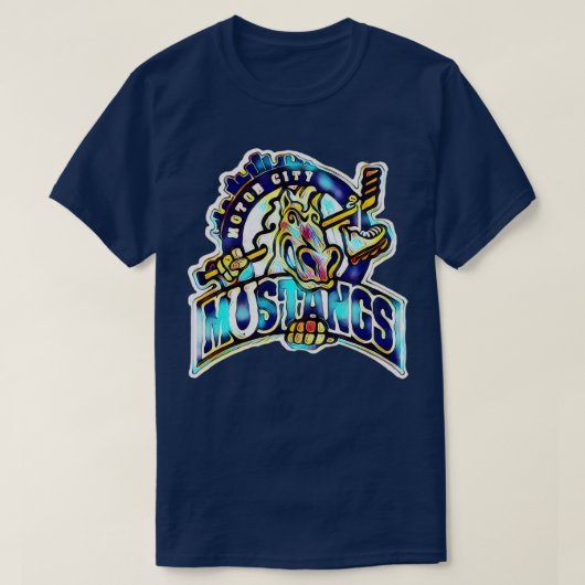 Motor Stad Mustangs Roller Hockey T-shirt (Design voorkant)