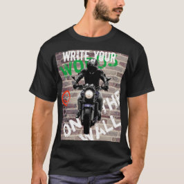 Motor T-shirt Bakstenen Muur Aangepaste Graffiti