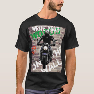 Motor T-shirt Bakstenen Muur Aangepaste Graffiti