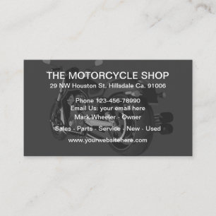 Motor Thema Zakelijke Promotie Visitekaartje
