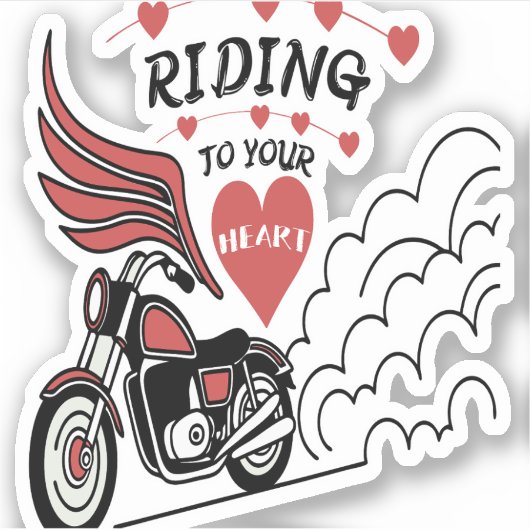 Motor Valentijn Sticker (Voorkant)