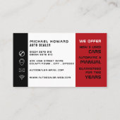 Motor van de auto, Auto Dealer Visitekaartje (Achterkant)