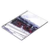 motor van de de spoorweg de voortbewegingspost van notitieboek (Linkerzijde)