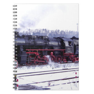 motor van de de spoorweg de voortbewegingspost van notitieboek
