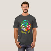 Motor van Unity Bright Rainbow-kleuren T-shirt (Voorkant volledig)