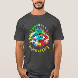 Motor van Unity Bright Rainbow-kleuren T-shirt