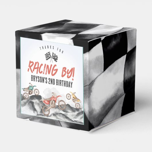 Motor Vuil Fietsavontuur Outdoor Verjaardagsfeest Bedankdoosjes (Achterkant)