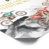 Motor Vuil Fietsdouche Party Favorieten Sign Poster (Hoek)