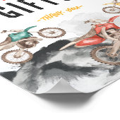 Motor Vuilfiets Douche Party Kaarten en cadeaubord Poster (Hoek)