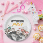 Motor Vuilfiets Fast Een 1e verjaardagsfeestje Papieren Bordje (Feest)