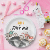 Motor Vuilfiets Fast Een 1e verjaardagsfeestje Papieren Bordje (Feest)