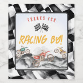 Motor Vuilfiets Verjaardagsfeest Wijn Etiket (Enkel label)