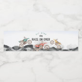 Motor Vuilfiets Verjaardagsfeestje Waterfles Label Etiket (Enkel label)