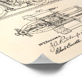 Motoraangedreven voertuig 1888 Kunstmatige oude po Poster (Hoek)