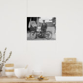 Motoragent, 1922. Oude foto Poster (Keuken)