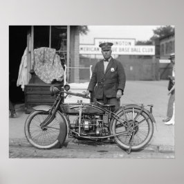 Motoragent, 1922. Oude foto Poster