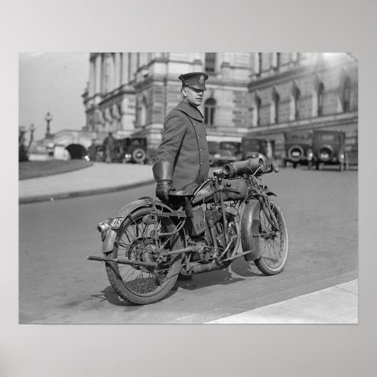 Motoragent, 1924. Oude foto Poster (Voorkant)