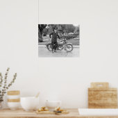 Motoragent, 1932. Oude foto Poster (Keuken)