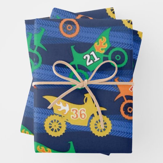 Motorama Dirt Bikes Inpakpapier Vel (In situ)