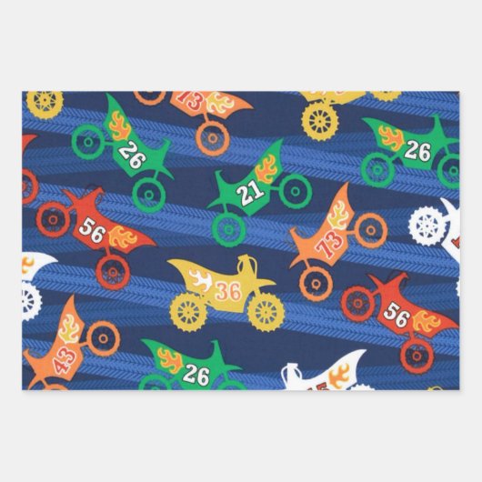 Motorama Dirt Bikes Inpakpapier Vel (Voorkant 3)