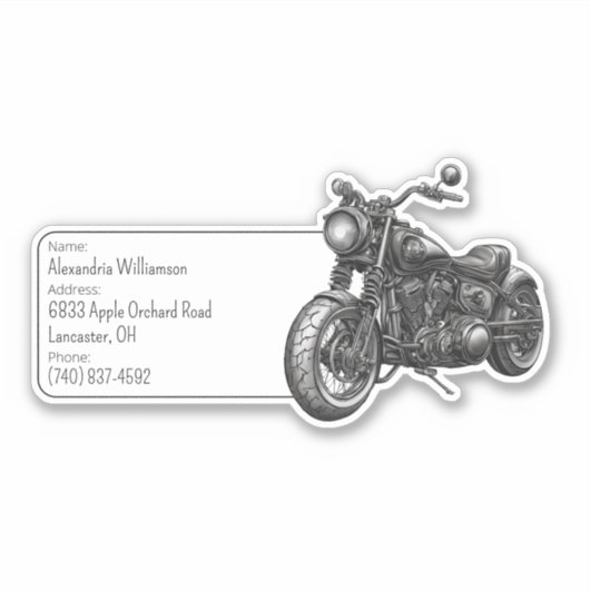 Motorbagage ID Sticker (Voorkant)
