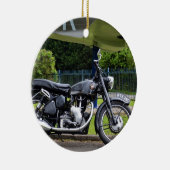 Motorbike And Spitfire Keramisch Ornament (Rechts)