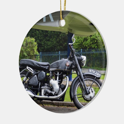 Motorbike And Spitfire Keramisch Ornament (Links)